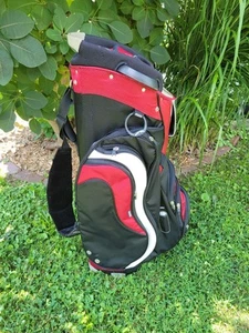 Sun Mountain C-130 Golf Cart Bag rot schwarz weiß 14 Wege Schläger ohne Regenschutz - Bild 1 von 15