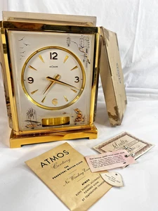 Vintage LeCoultre Atmos Century Perpetual Motion Uhr Gravur Swiss - Bild 1 von 24