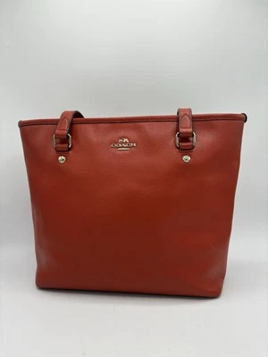 Coach Gallery Tote in Burnt Orange Hand Bag Purse Leather Bag Preowned - Image 1 of 4