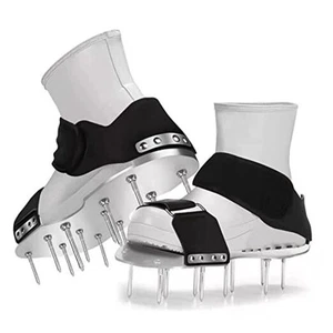 Upgraded Metal Lawn Aerator Shoes Spiked Shoes for Aerating Lawn, Rivet Pre - Picture 1 of 7