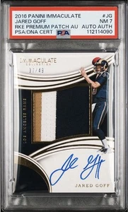 2016 Panini Immaculate Rookie Premium Patch Autographs #JG Jared Goff RPA - Bild 1 von 2