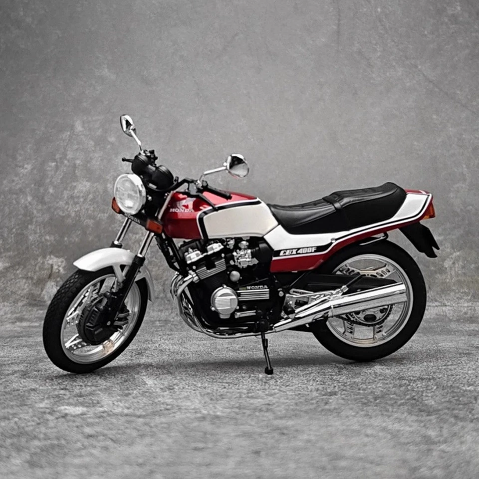 AOSHIMA 1/12 Scale Honda CBX 400F Red/White Motorcycle Diecast Model Toy - Bild 1 von 4