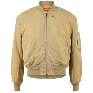 Chaqueta Bomber Off-White Diag Tab Vintage Beige - Imagen 1 de 2