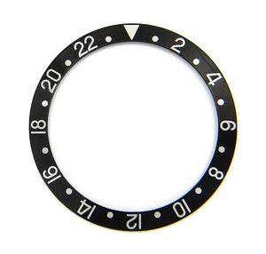 Inserto lunetta orologio originale Rolex GMT-MASTER II 16710 16700 16713 nero e argento - Foto 1 di 4