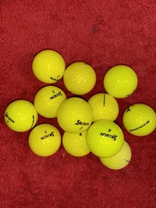16 Yellow Srixon Z-Star Premium AAA/AAAA Used Golf Balls - Picture 1 of 2
