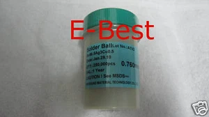 250k 0.76 mm 0.76mm BGA Solder Balls PB Lead Free Rohs RoHS Sn96.5Ag3Cu0.5 - Picture 1 of 1