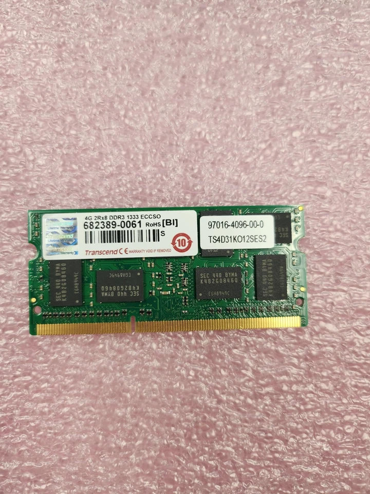 Transcend 4GB 1Rx8/2Rx8  DDR3/DDR3L 1333/1600  Laptop  MEMORY - Image 1 of 1