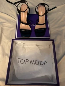 Brand New Box Top Moda High Heels Stilettos BlCk Women Size 7 - Picture 1 of 5