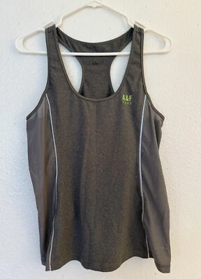 Talla Abercrombie Fitch para mujer. Camiseta sin mangas L gris malla en los laterales excelente Foto 1 de 4