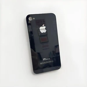 iPhone 4S Back Glass Replacement Panel - Black Rear Cover Repair Part - Picture 1 of 3