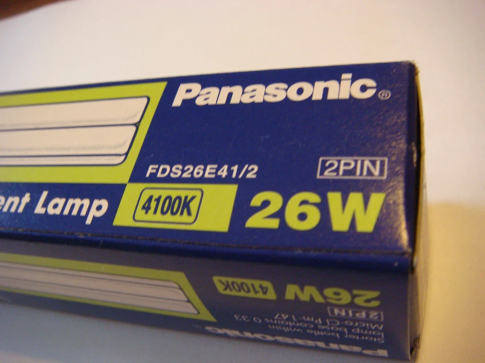 Case 10 Bulbs for PANASONIC Florescent FDS26E41/2 LAMP 26 WATTS new 2PIN G24d-3 - Image 1 of 4