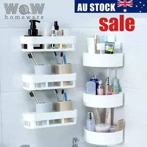 Shower Caddy Holder Rack Corner Storage Shelf Organiser Bathroom Adhesive2/4/6pk - Picture 1 of 21