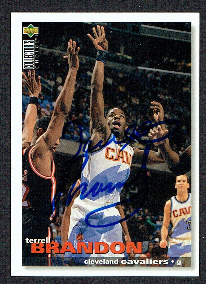 Terrell Brandon #257 autógrafo firmado automático 1995-96 cubierta superior elección del coleccionista Foto 1 de 1