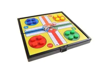 New Large LUDO MAGNETIC TRAVEL GAME 32 X 32 CM TOY GIFT UK SELLER  - Image 1 of 4
