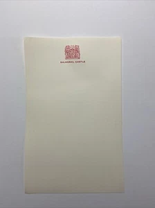 Antique Vintage Royal Family Balmoral Castle Unused Letter With Coat Of Arms - Picture 1 of 3