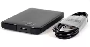 Western Digital Elements 2TB Hard Drive Black w/ USB3 Cable - Afbeelding 1 van 4
