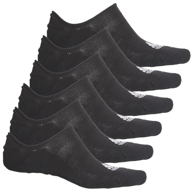 6 pares de calcetines de golf Adidas No Show, zapatos para hombre talla 12,5-15, XL, negros L16 MP Foto 1 de 4