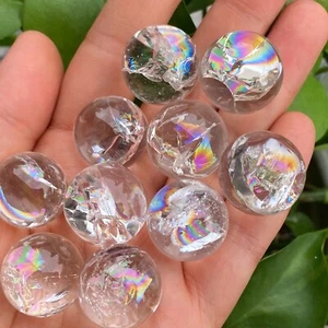 5pcs Natural rainbow clear quartz sphere crystal ball reiki healing - Picture 1 of 11