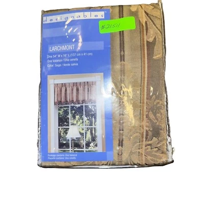 Window Valances (4)Larchmont By Designables. Color Sage, Size 54"W X 16"L.... - Image 1 of 4