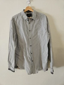 Marc Ecko Cut & Sew Large Black White Polka Dot Button Up Shirt - Picture 1 of 7