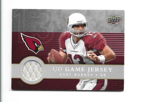 2008 KURT WARNER UD GAME USED FOOTBALL JERSEY,MEMORABILIA #FGJ-WA CARDINALS - Picture 1 of 2