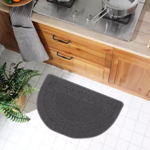 Non-Slip Water Absorbent Soft Kitchen Indoor Decor Floor Mat Kitchen Rug, Grey - Picture 1 of 41