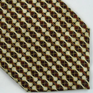 Mosaic Mens Neck Tie Multi Color Retro Pattern Hand Made 100% Silk 58x4 - Picture 1 of 6