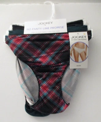 Jockey No Panty Line Microfiber stretch Bikini panties 3 pair size 7/L - Image 1 of 3