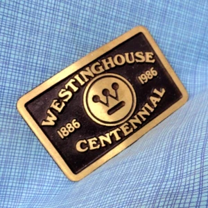 Westinghouse 100 Jahre Gedenk Gürtelschnalle 1886 1986 Vintage DynaBuckle .NOX895 - Bild 1 von 10