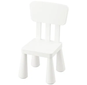 IKEA MAMMUT Children's chair, indoor/outdoor/white - Picture 1 of 4