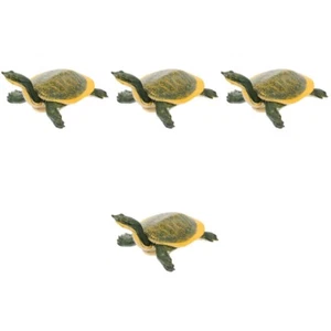 4 Pcs Turtle Model Child Soft-shelled Ornament Miniature Sea Figurine - Picture 1 of 12