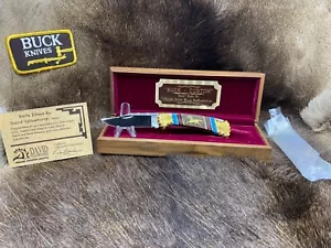 Buck David Yellowhorse Vintage 112 Custom "Horse" Knife Mint In Box & COA - Picture 1 of 20