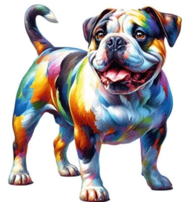 AMERICAN BULLDOG CROSS STITCH CHART - Image 1 of 2