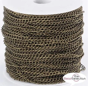 BRONZEBESCHICHTETE GEDREHTE PANZERKETTE 5 mm x 3,5 mm SCHMUCKHERSTELLUNG CH15 - Bild 1 von 4