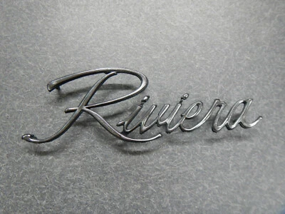 71 72 73 74 Buick Riviera Front Fender Script 1971 1972 1973 1974 Emblem NEW (1) - Image 1 of 4