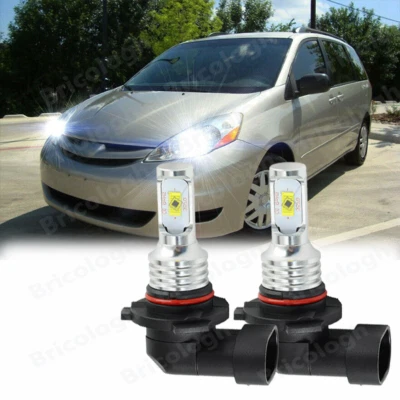 For Toyota Sienna 2004-2010 LED Headlight 9006 6000K White Bright Low Beam Bulbs Foto 1 de 4