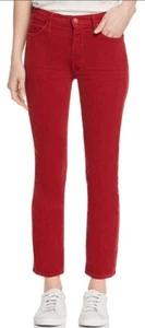 NWT MOTHER THE MIDRISE DAZZLER ANKLE Straight Slim Jeans Garnet Red Cords-25 1 - Picture 1 of 12