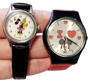 Orologio Disney Donna Minne Mouse Pelle Nera e Amo Orologio Topolino Gomma Rossa - Foto 1 di 11