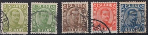 ICELAND, YV # 105/9, JUEGO COMPLETO, USADO, 1915, EN MUY BUEN ESTADO - Imagen 1 de 1