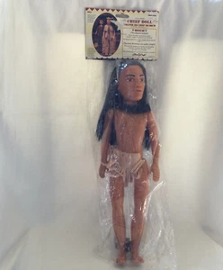 "Muñeco jefe indio nativo americano artesanal de fibra de 15"" #3211" - Imagen 1 de 8