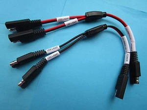 3 x Y-Splitter 1 a 2 SAE maschio a femmina alimentazione CC cavo coassiale auto 18AWG - Foto 1 di 6