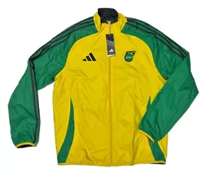 adidas Jamaica National Team 2023/24 Reversible JFF Anthem Full-Zip Jacket Sz L - Picture 1 of 7
