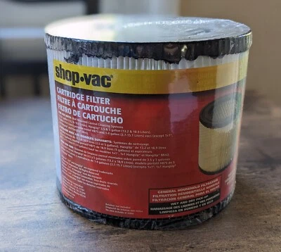 CARTRIDGE 过滤器适用于 SHOP VAC - 90398 AA 型 - 3.5 & 5 加仑全新开放式包装 — 第 1/4 张图片