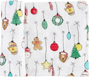 Mud Pie Baby Swaddle Decke, weißer Weihnachtsschmuck, Decken & Überwürfe - Bild 1 von 2