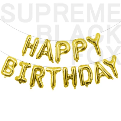 生日快乐气球横幅气球彩旗派对装饰自充气 — 第 1/4 张图片