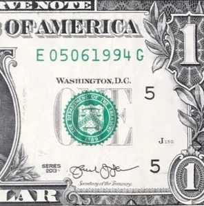 May 6, 1994 : E 05061994 G BIRTHDAY Note $1 One Dollar Bill - Picture 1 of 3