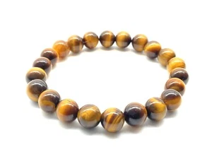 A GRADE TIGER'S Eye 8MM Strength and Courage Healing gemstone crystals Handmade - Picture 1 of 5