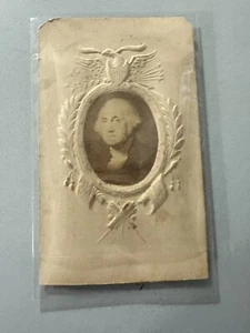 George Washington CDV Card in rilievo rara Salisbury Bro & Co Jewelry Providence - Foto 1 di 4