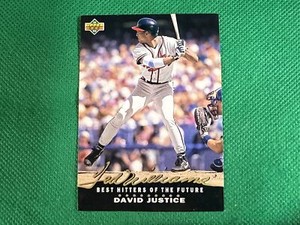 1992 Upper Deck Williams Best #T17 David Justice Atlanta Braves
