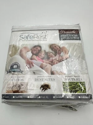 Protector de Colchón SafeRest Premium Tamaño Queen Algodón Terry Impermeable Algodón+ Foto 1 de 4